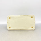Prada Tote Bag Canapa Canvas Ivory Gold 2-Way — view 3