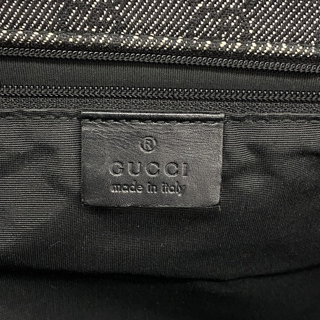 Gucci Tote Bag Denim Black Gold — view 5