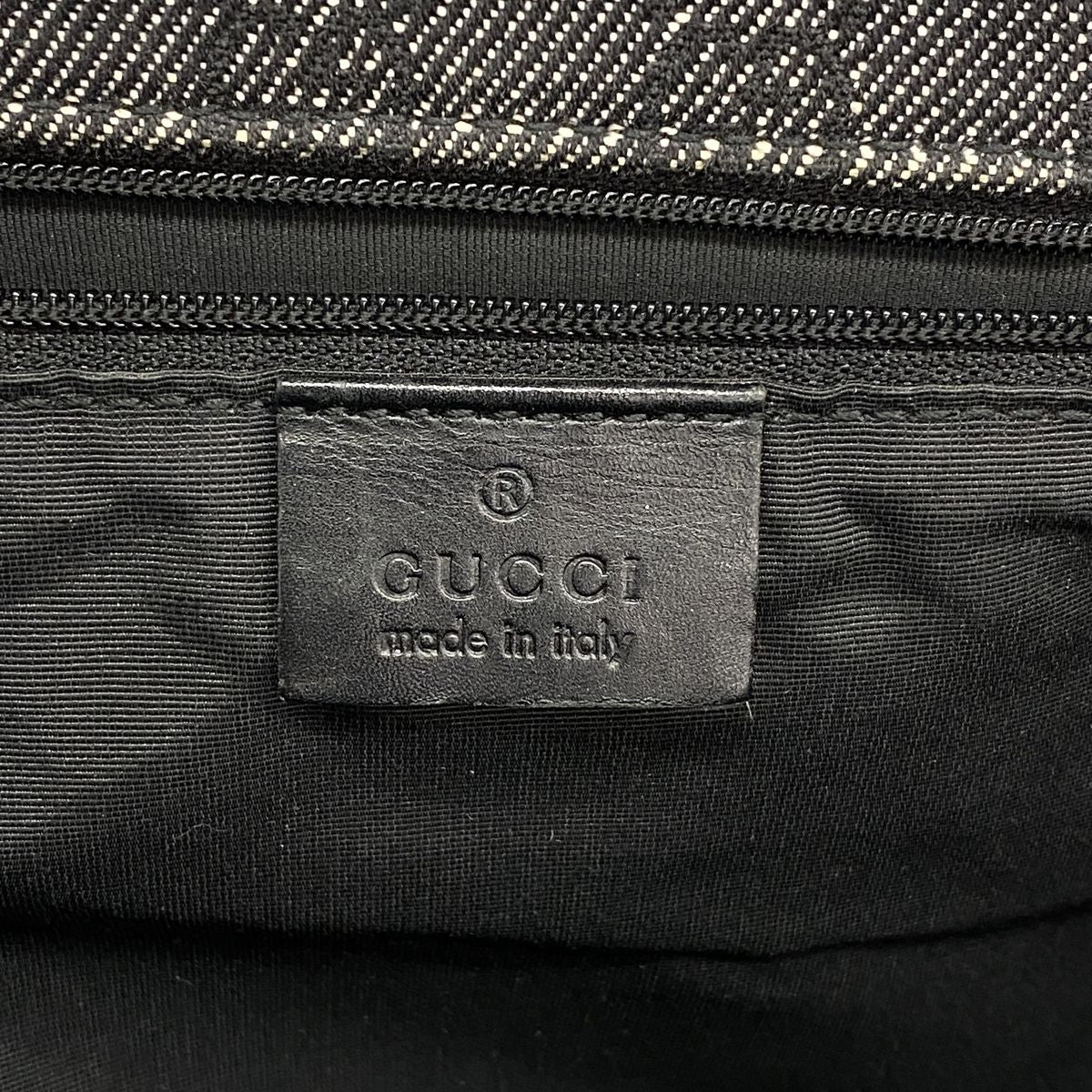 Gucci Tote Bag Denim Black Gold — view 5