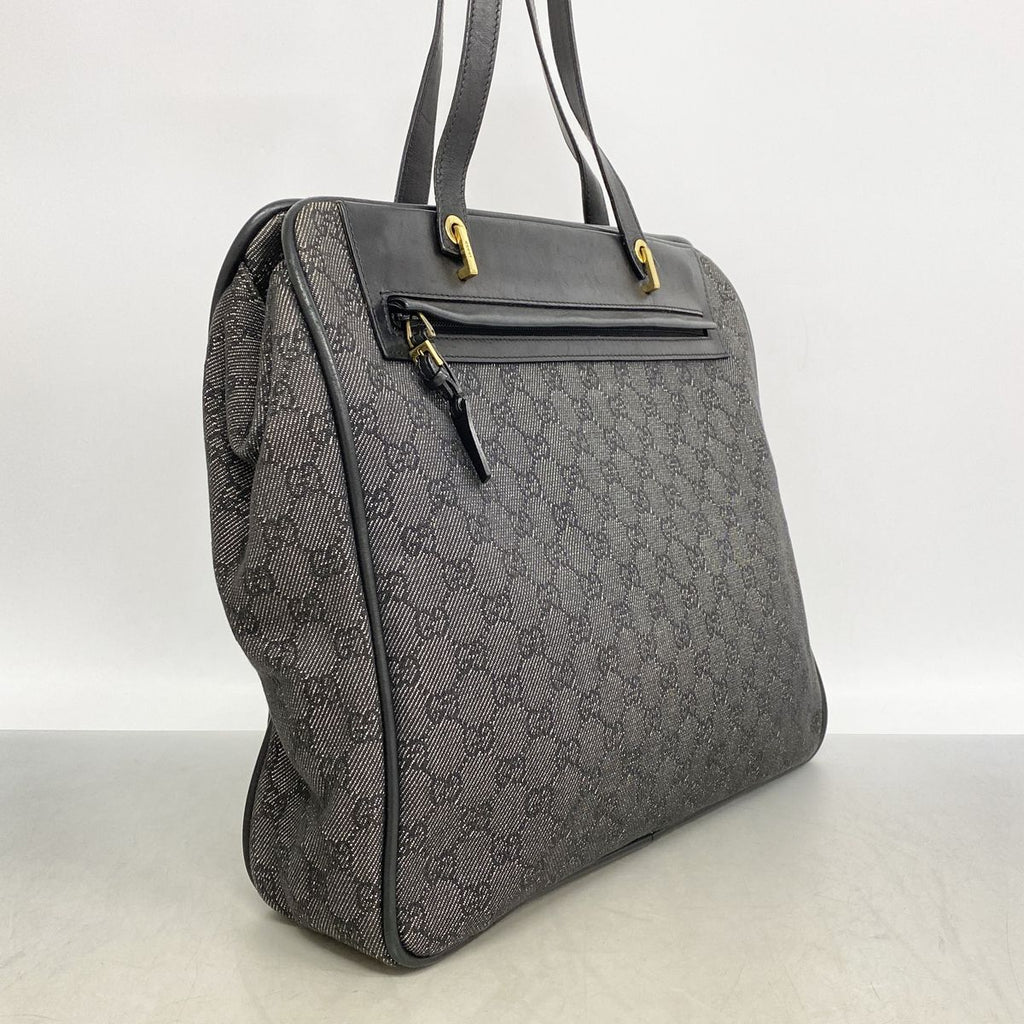 Gucci Tote Bag Denim Black Gold — view 2