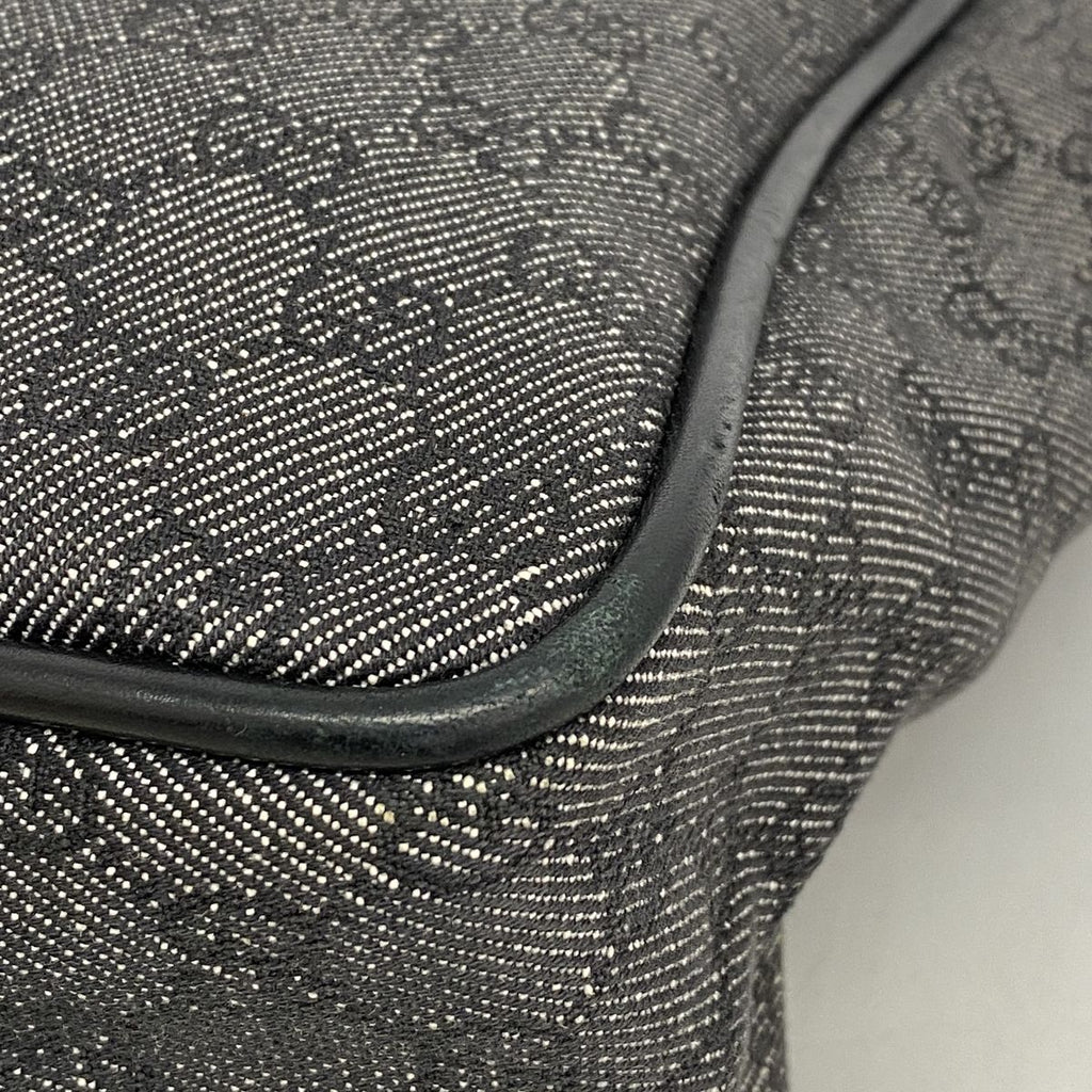 Gucci Tote Bag Denim Black Gold — view 6