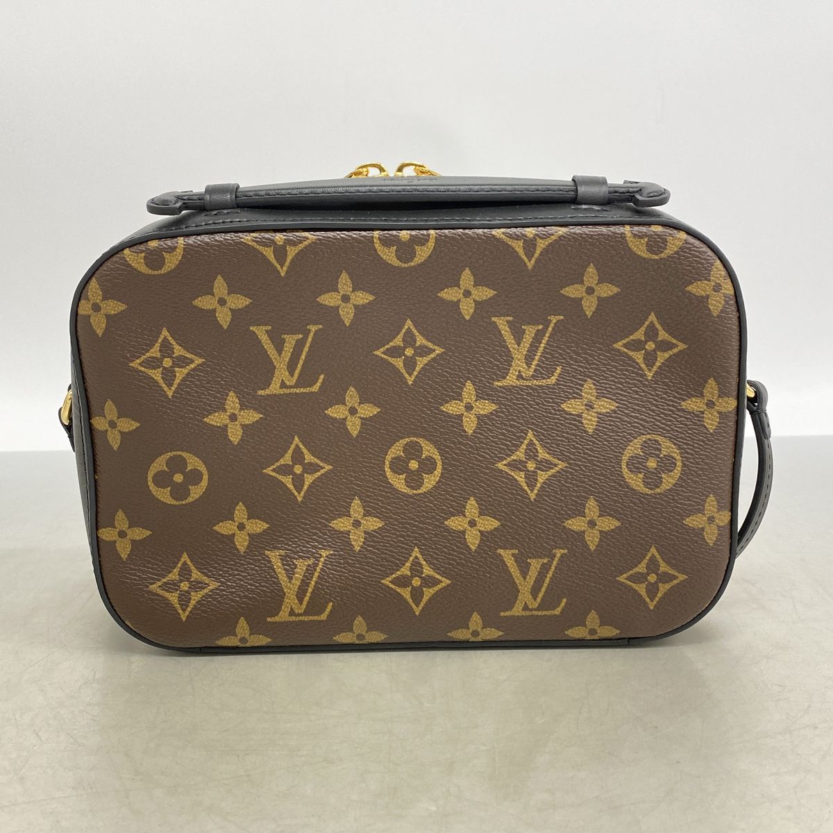 Louis Vuitton Shoulder Bag Monogram Saintonge Brown Black — view 8