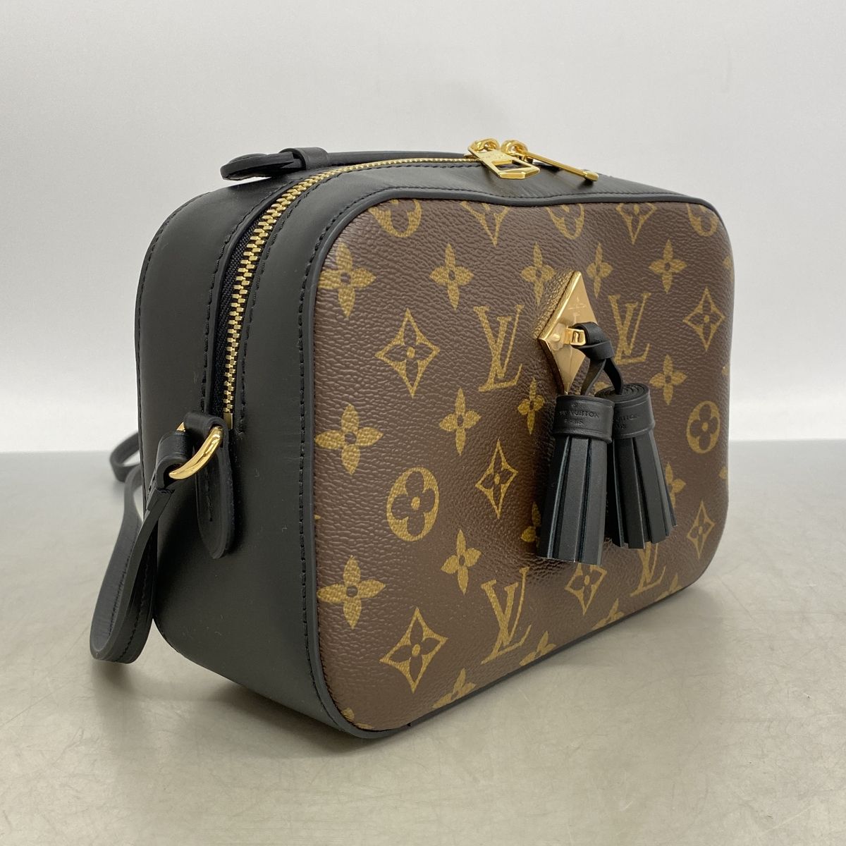 Louis Vuitton Shoulder Bag Monogram Saintonge Brown Black — view 2
