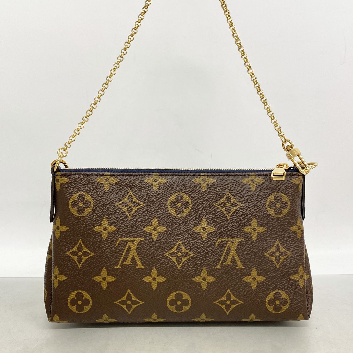 Louis Vuitton Shoulder Bag Monogram Pallas Clutch Blue Marine — view 7