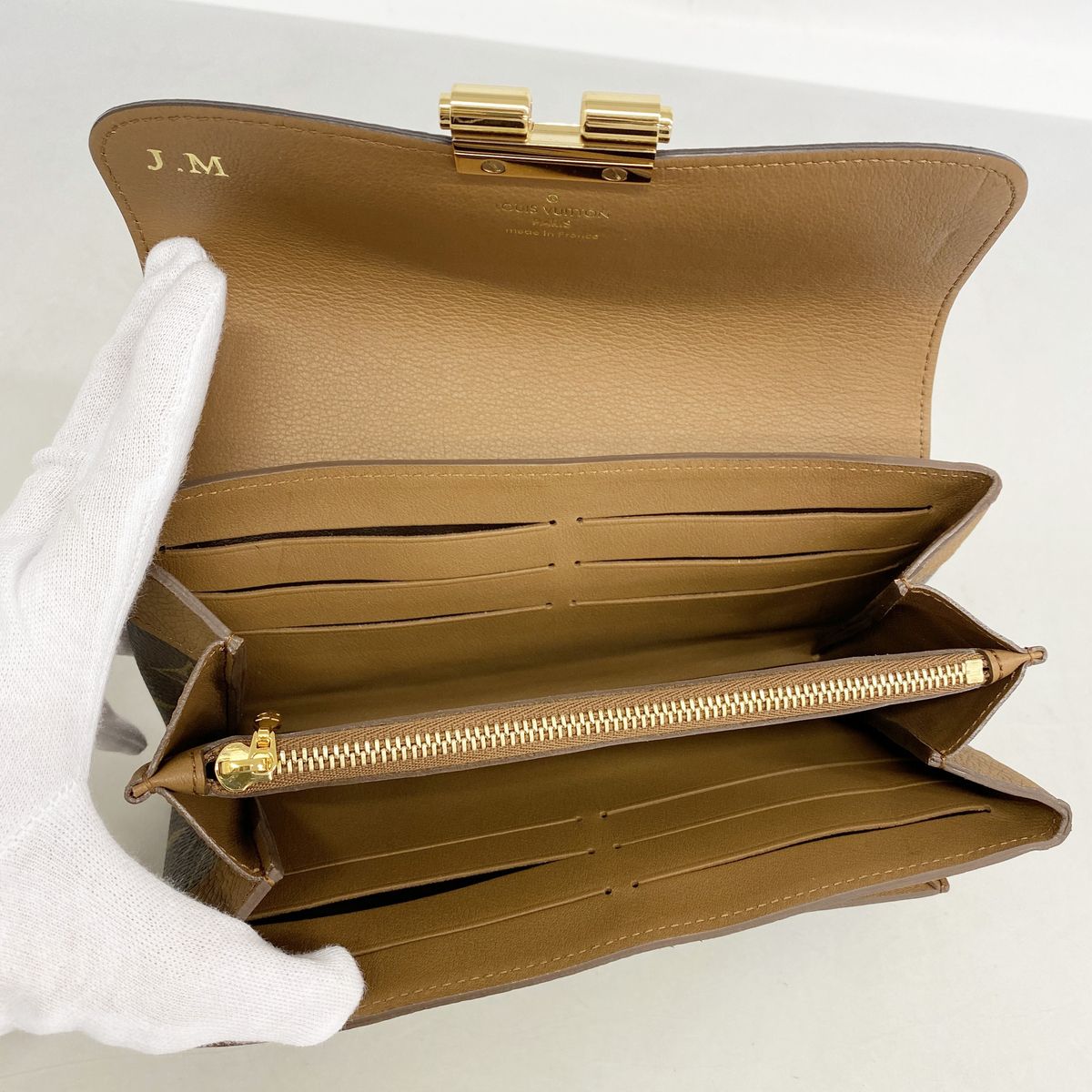 Louis Vuitton Wallet Monogram Portefeuille Elysee Camel — view 3