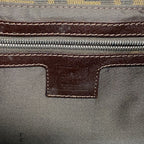 Fendi Shoulder Bag Zucca Nylon Canvas Brown Silver — view 5
