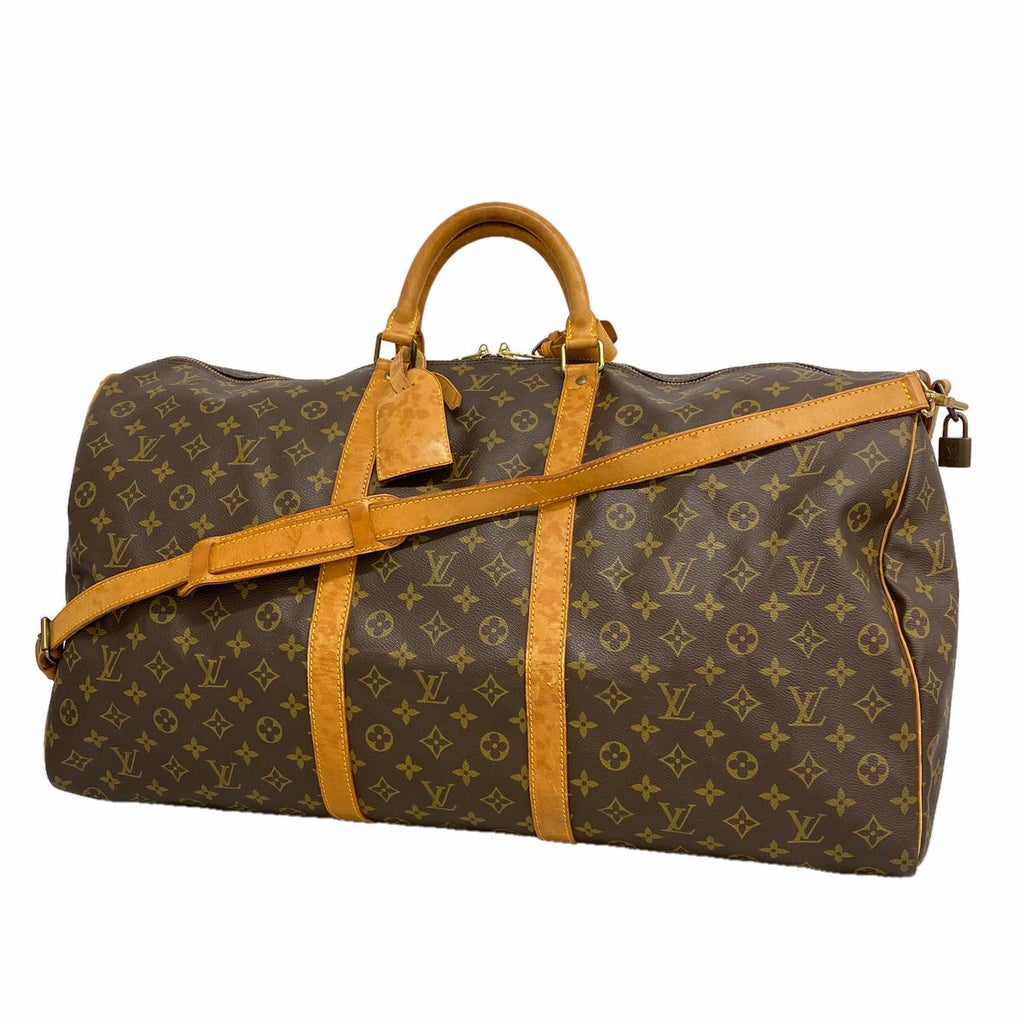 Louis Vuitton Boston Bag Monogram Keepall Bandouliere 60 Brown