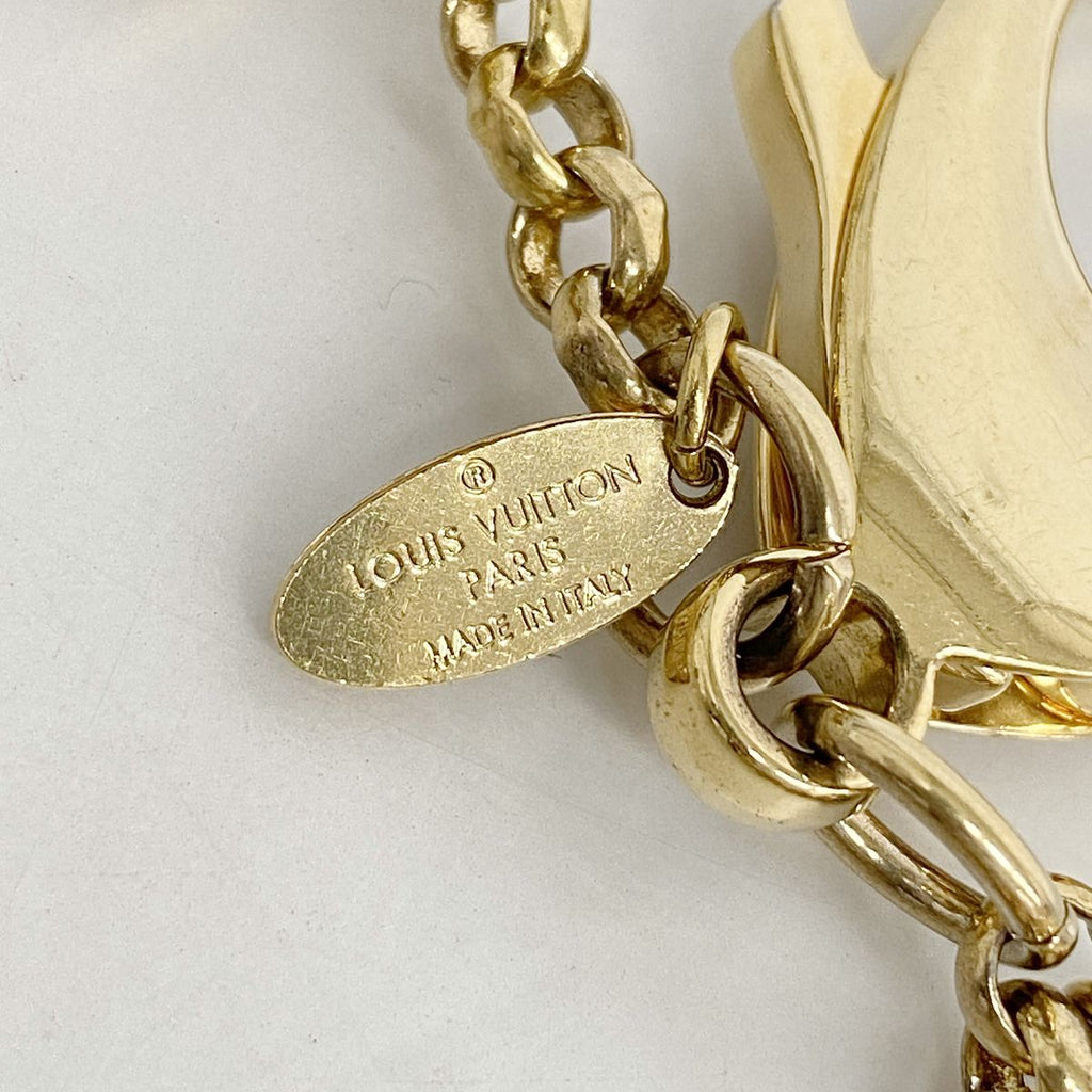 Louis Vuitton Key Holder Charm Fleur de Monogram Gold Multicolor — view 2