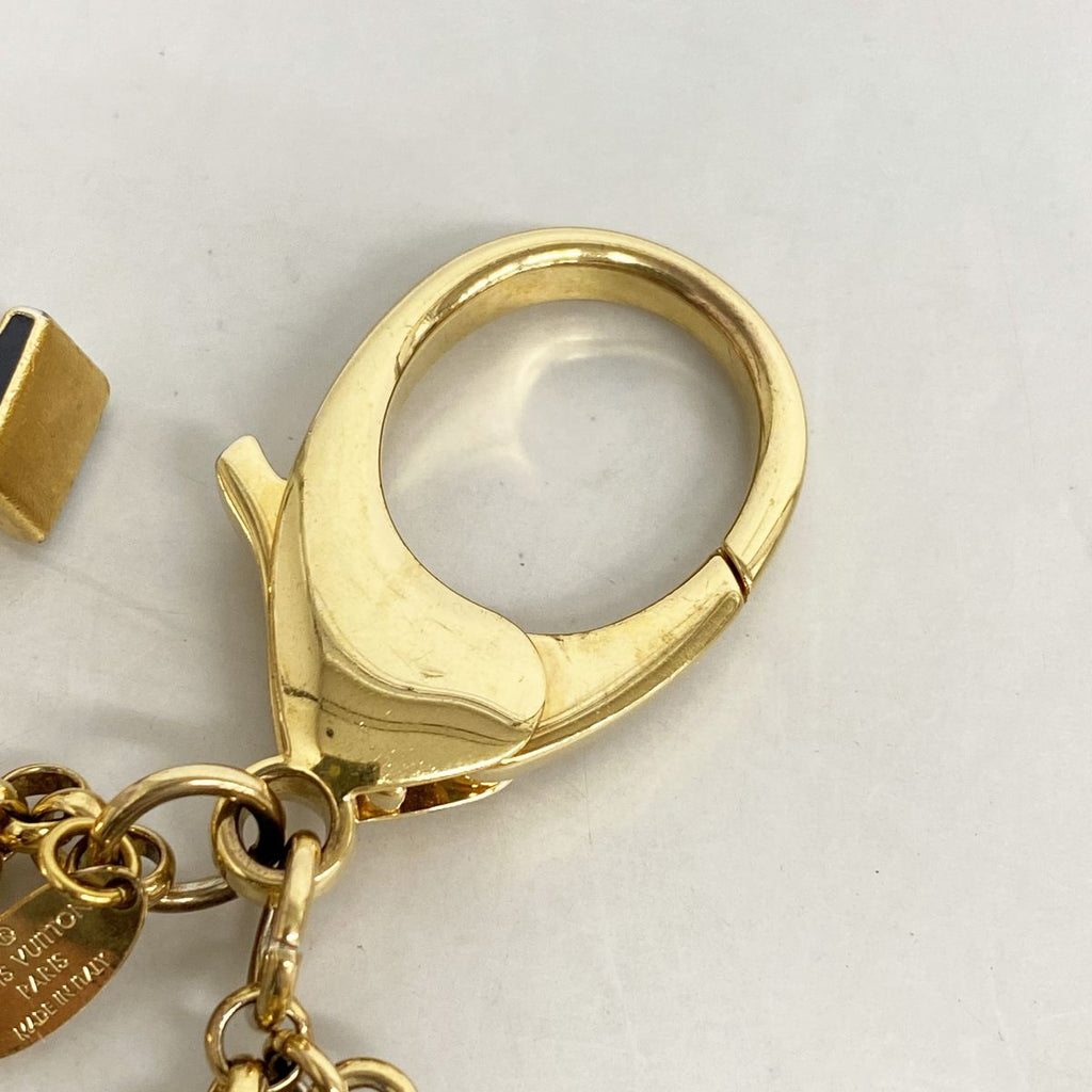 Louis Vuitton Key Holder Charm Fleur de Monogram Gold Multicolor — view 3