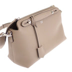 Fendi by the Way Medium 2-Way Handbag Shoulder Calfskin Beige Silver Genus — view 2