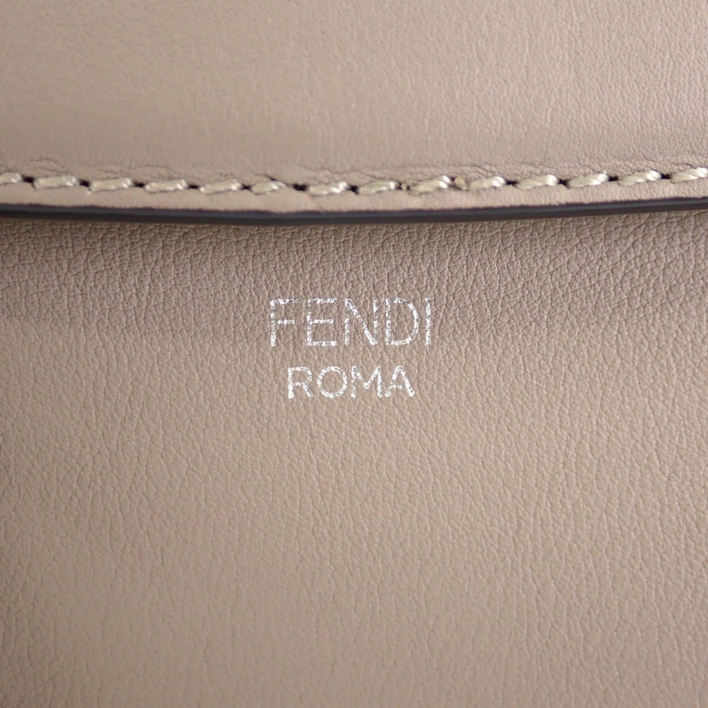 Fendi by the Way Medium 2-Way Handbag Shoulder Calfskin Beige Silver Genus — view 8
