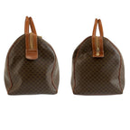 Celine Vintage Macadam Brown Gold Leather Boston Bag — view 8