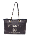 Chanel Chain Shoulder Bag Gold Deauville Line