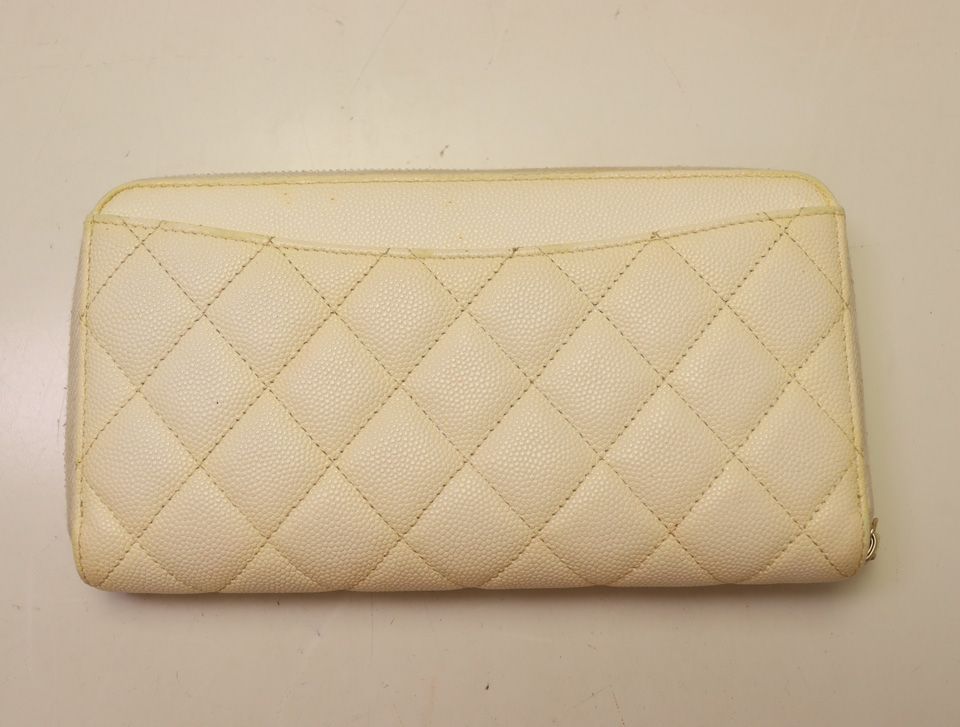 Chanel Quilted Caviar Leather Zip Around Wallet — view 2