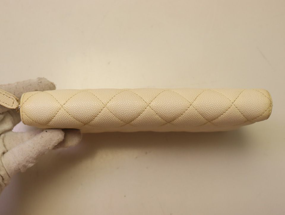 Chanel Quilted Caviar Leather Zip Around Wallet — view 3