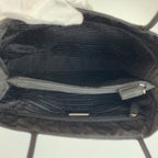 Prada Tessuto Black Silver Nylon Tote Bag — view 8