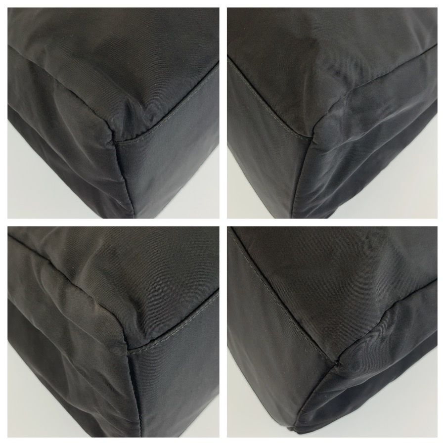Prada Tessuto Black Silver Nylon Tote Bag — view 4