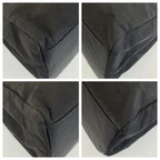 Prada Tessuto Black Silver Nylon Tote Bag — view 4