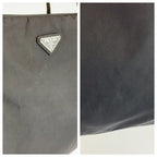 Prada Tessuto Black Silver Nylon Tote Bag — view 5