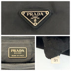 Prada Tessuto Black Silver Nylon Tote Bag — view 3