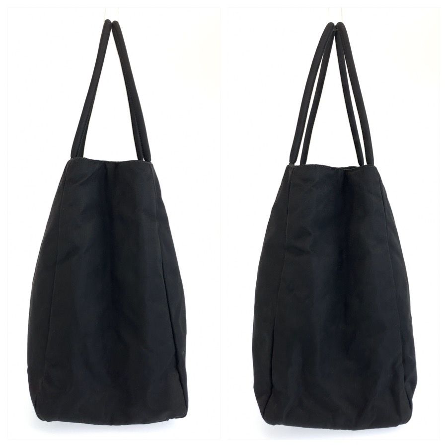 Prada Tessuto Black Silver Nylon Tote Bag — view 7
