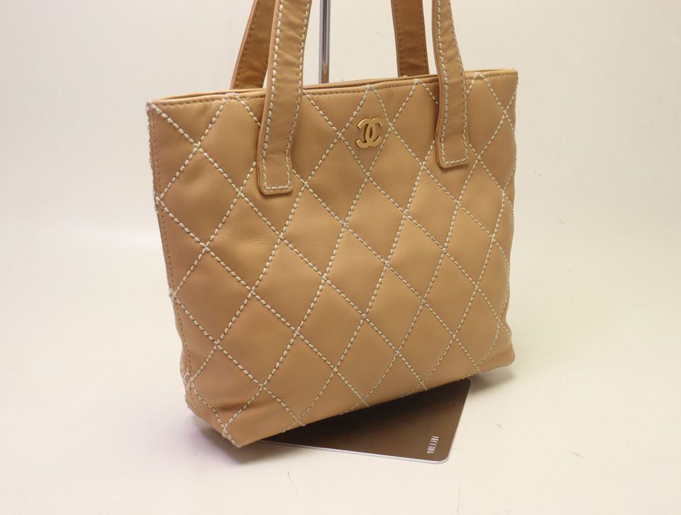 Chanel Wild Stitch Lambskin Tote Bag — view 4