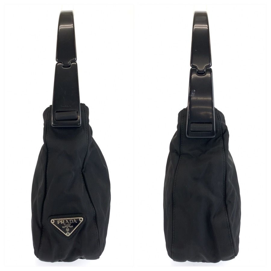 Prada Tessuto Black Nylon Plastic Handbag — view 8