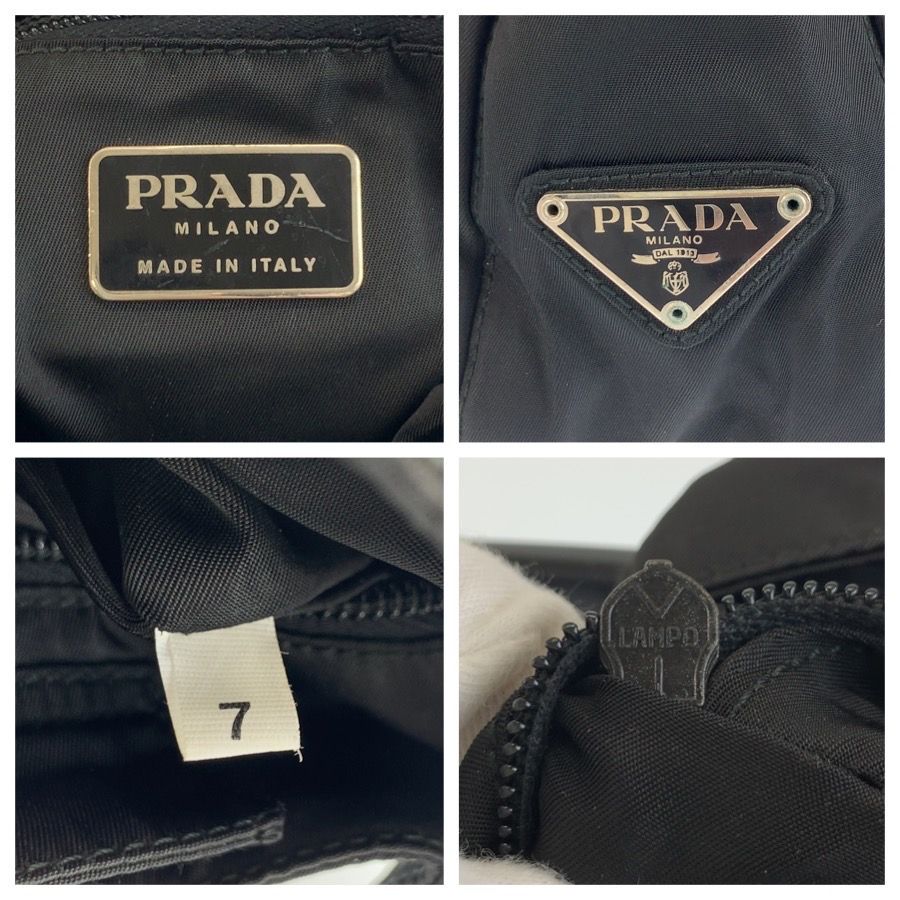 Prada Tessuto Black Nylon Plastic Handbag — view 3