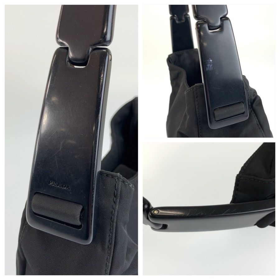 Prada Tessuto Black Nylon Plastic Handbag — view 5