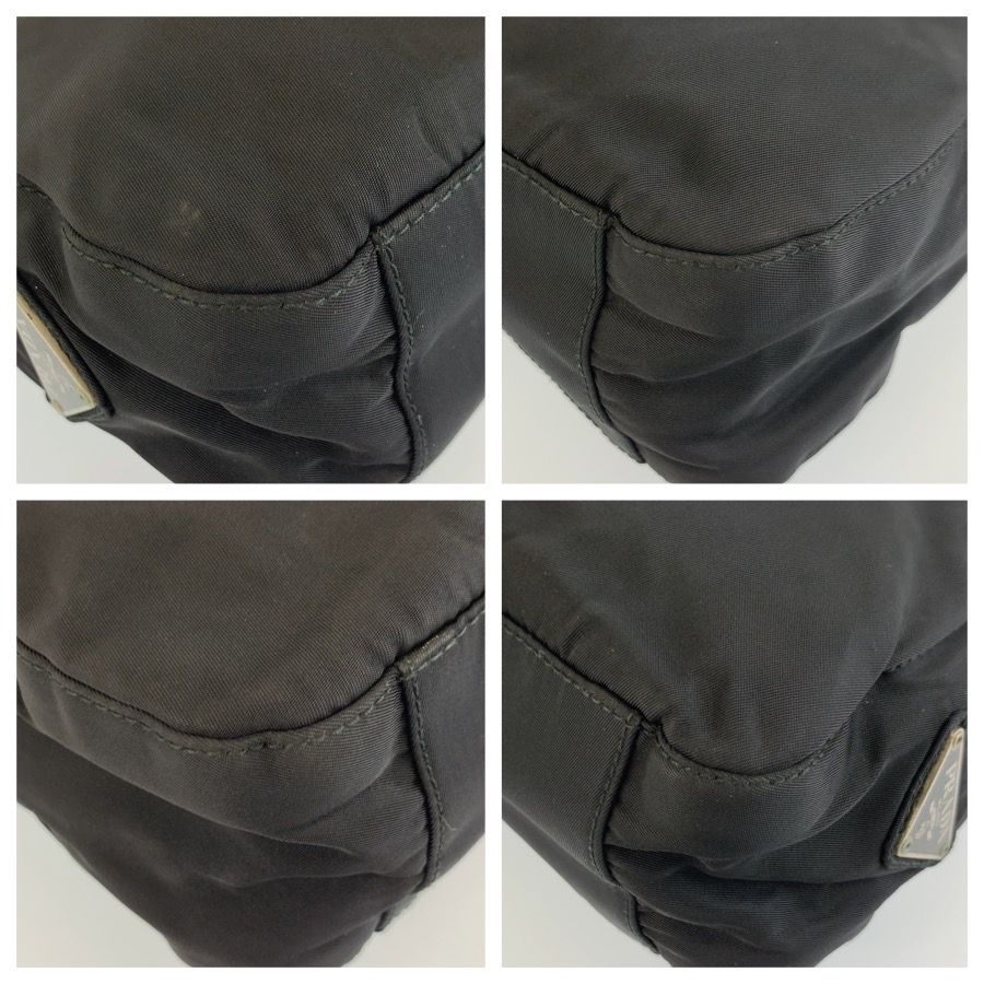 Prada Tessuto Black Nylon Plastic Handbag — view 4