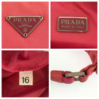 Prada Tessuto Pink Silver Nylon Handbag Pouch — view 3