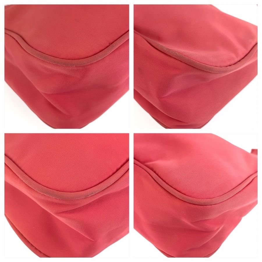 Prada Tessuto Pink Silver Nylon Handbag Pouch — view 4