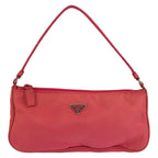 Prada Tessuto Pink Silver Nylon Handbag Pouch
