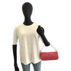 Prada Tessuto Pink Silver Nylon Handbag Pouch — view 7