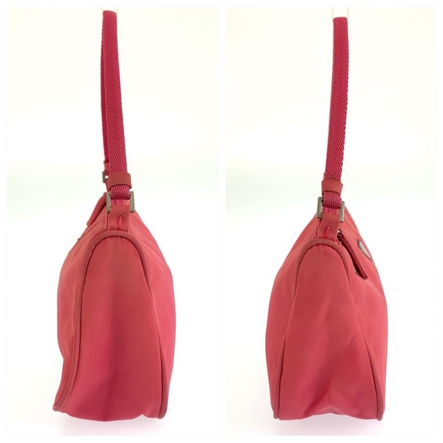 Prada Tessuto Pink Silver Nylon Handbag Pouch — view 8