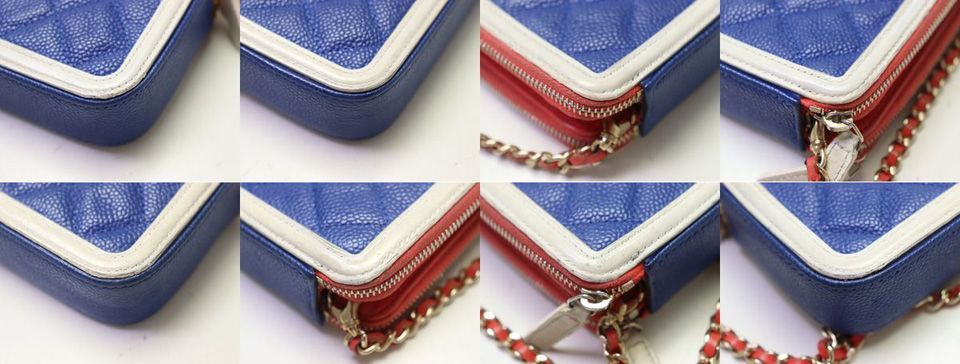 Chanel CC Filigree Caviar Leather Chain Wallet Shoulder Bag — view 3
