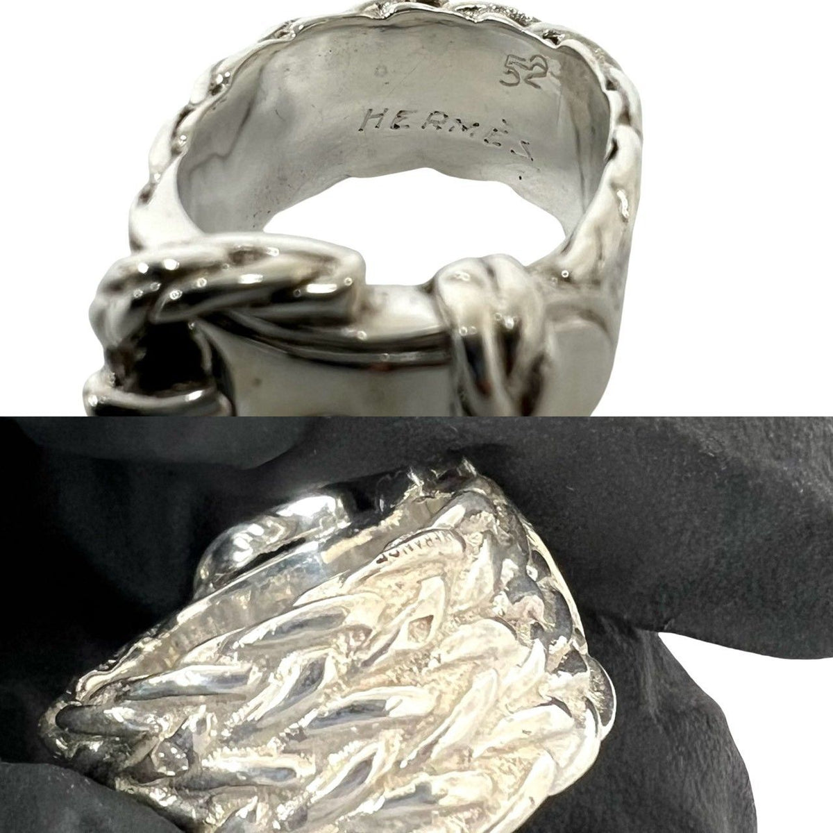 Hermes Vintage Diane Ring 925 Sterling Silver — view 3