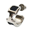 Hermes Single Earrings Olympe PM Silver Black