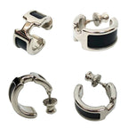 Hermes Single Earrings Olympe PM Silver Black — view 2