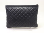 Chanel Boy Caviar Leather Clutch — view 2