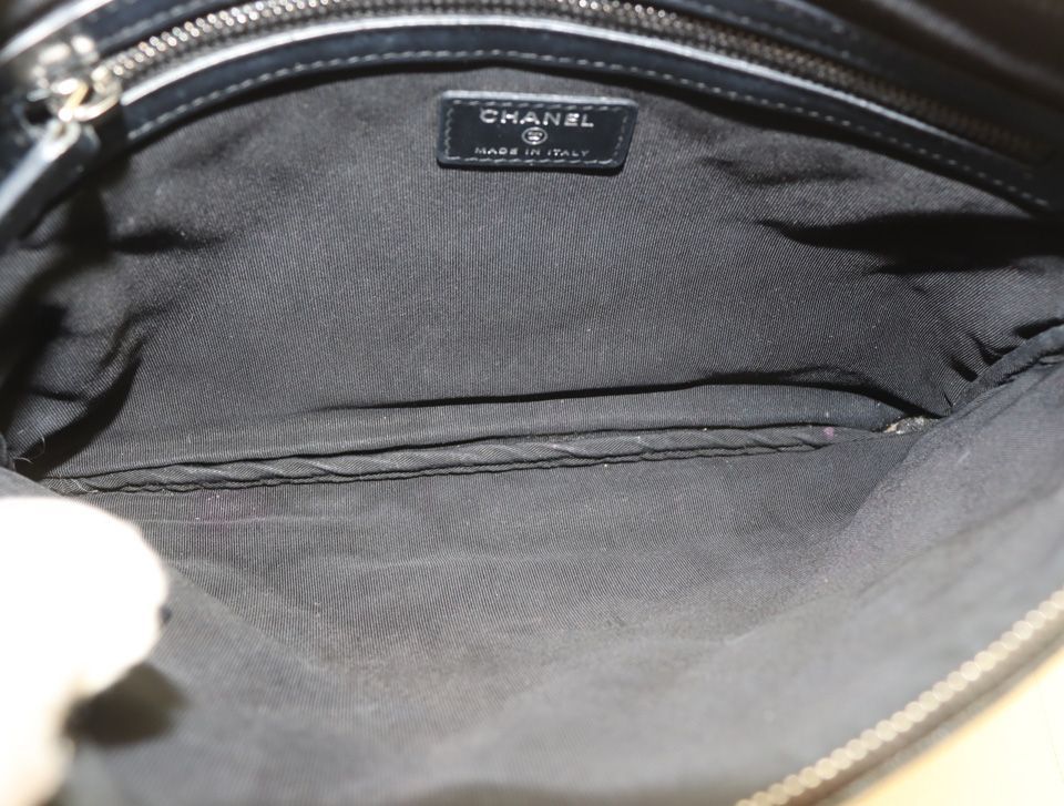 Chanel Boy Caviar Leather Clutch — view 6