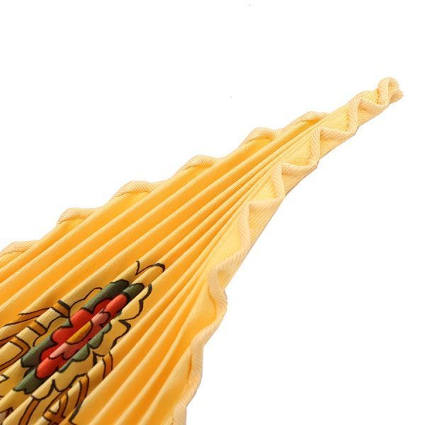 Hermes Pleated Scarf Yellow — view 5
