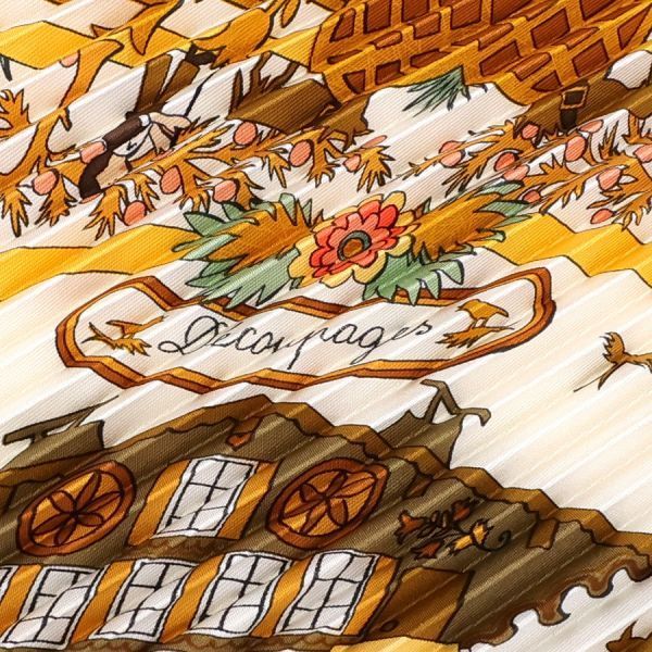 Hermes Pleated Scarf Yellow — view 7