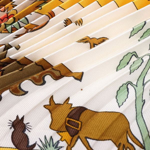 Hermes Pleated Scarf Yellow — view 2
