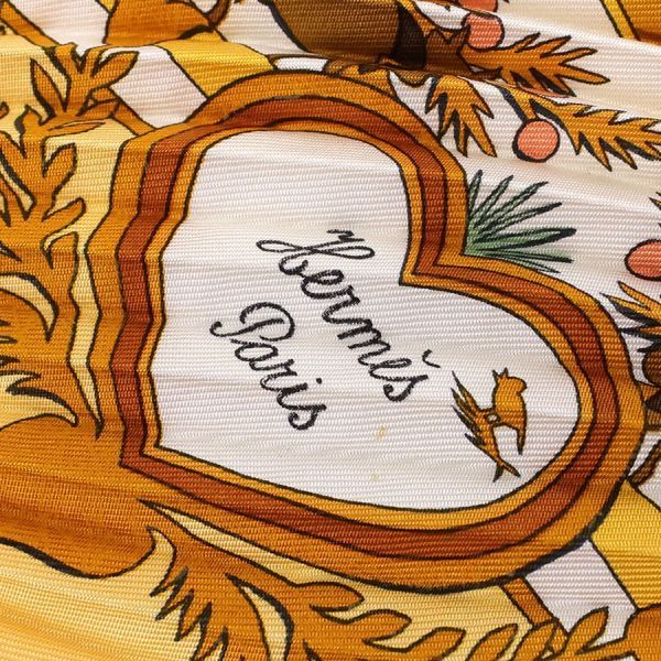 Hermes Pleated Scarf Yellow — view 6