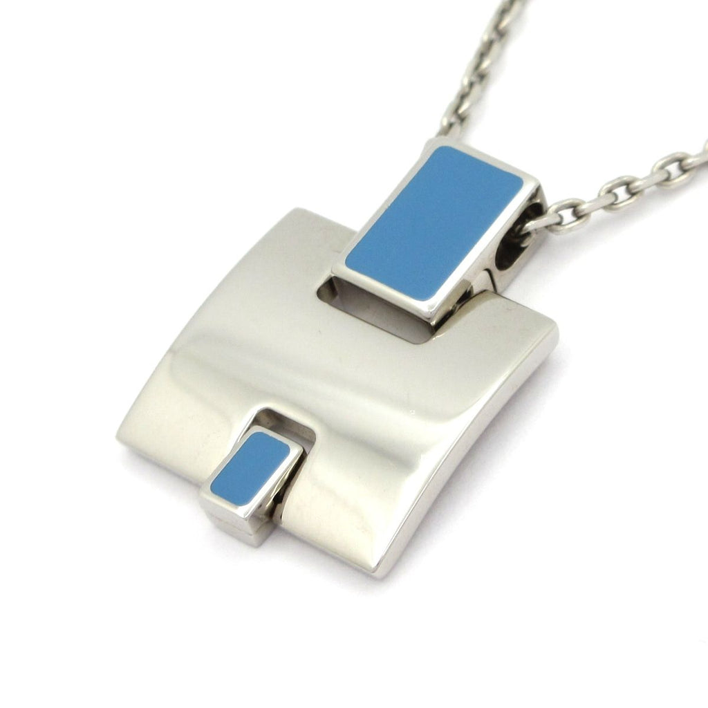 Hermes Necklace Irene Silver Blue Gray