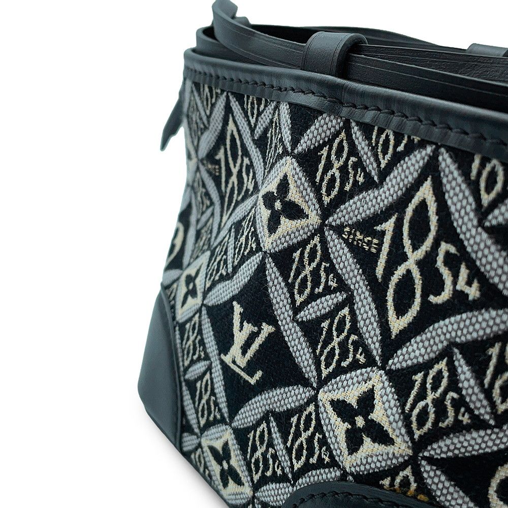Louis Vuitton Shoulder Bag Monogram Jacquard Noe Perth Black — view 8