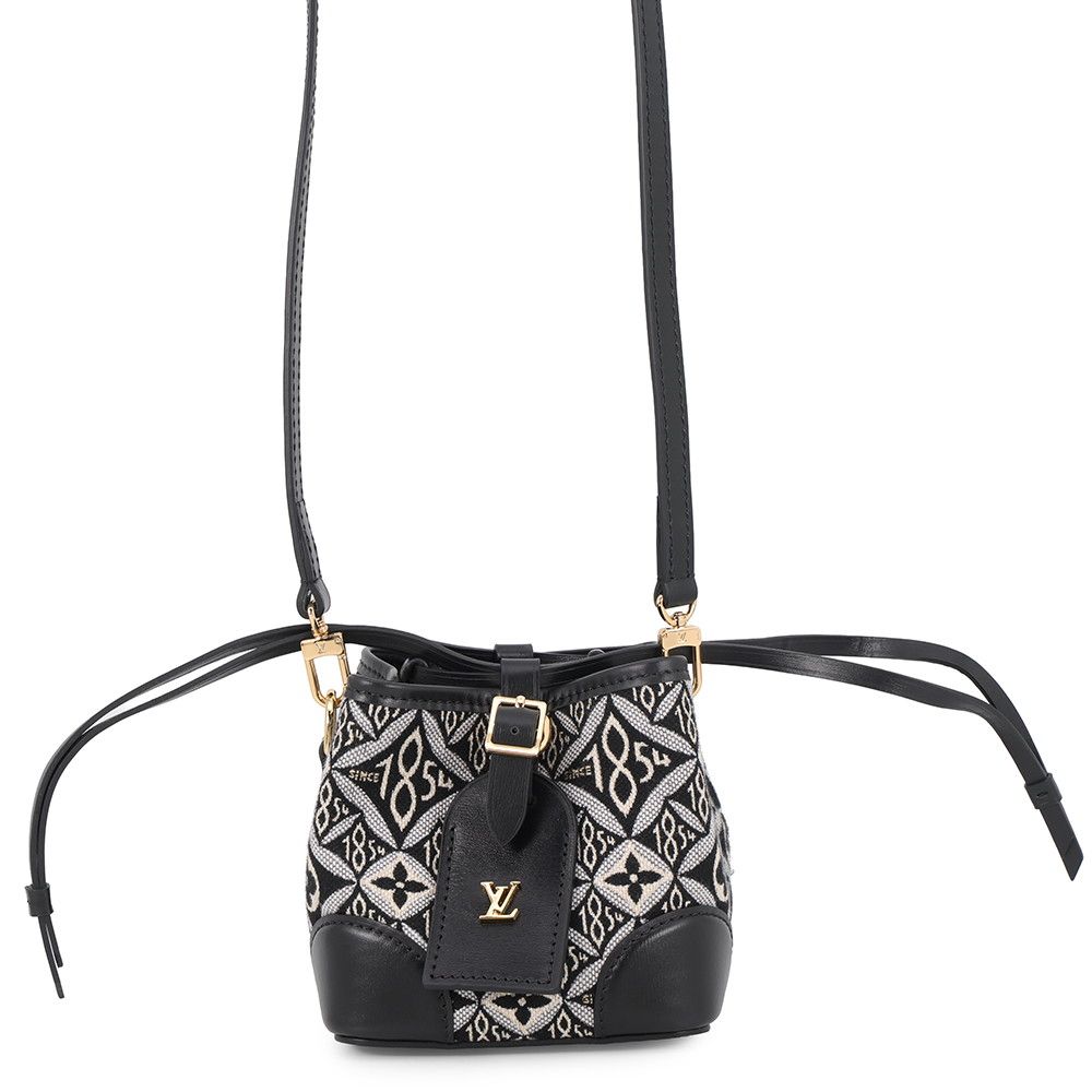 Louis Vuitton Shoulder Bag Monogram Jacquard Noe Perth Black