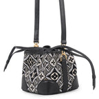 Louis Vuitton Shoulder Bag Monogram Jacquard Noe Perth Black — view 2
