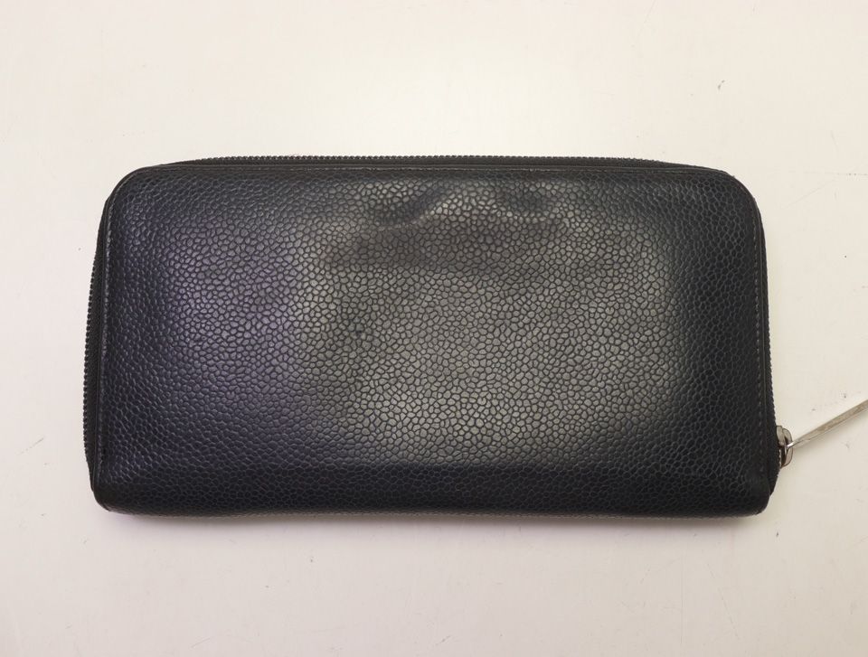 Chanel CC Logo Caviar Leather Zip Around Wallet — view 2